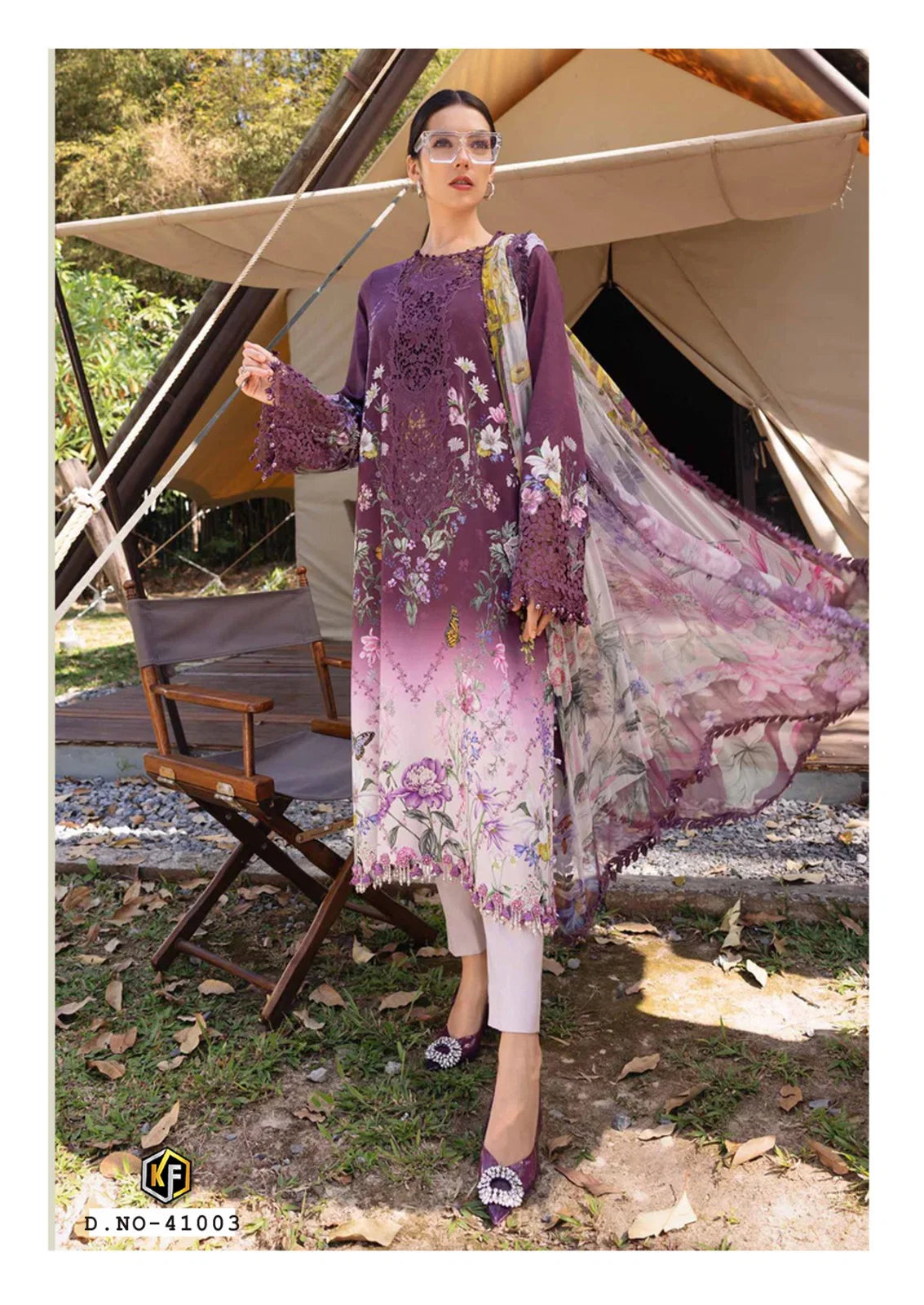 Keval Maria B Vol 411 Readymade Cotton Karachi Kurti Pant With Dupatta