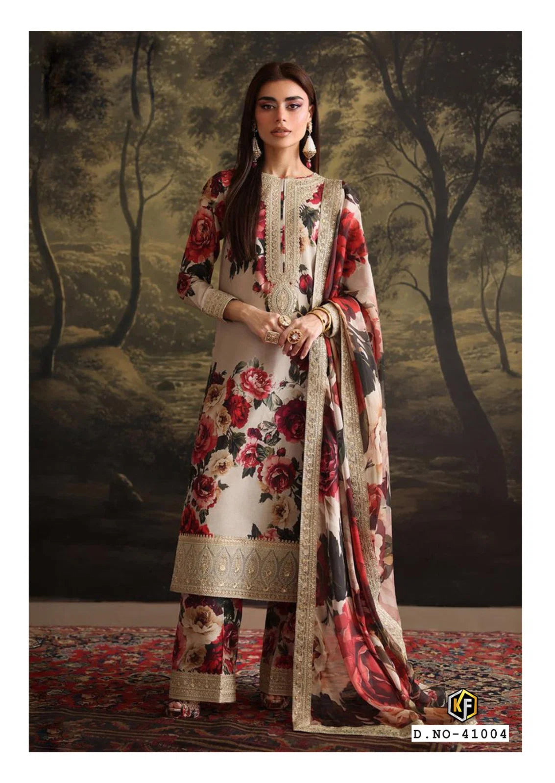 Keval Maria B Vol 411 Readymade Cotton Karachi Kurti Pant With Dupatta