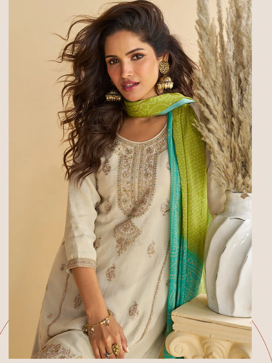 Kf 10069 Chinon Silk Digital Printed Salwar Suit Collection