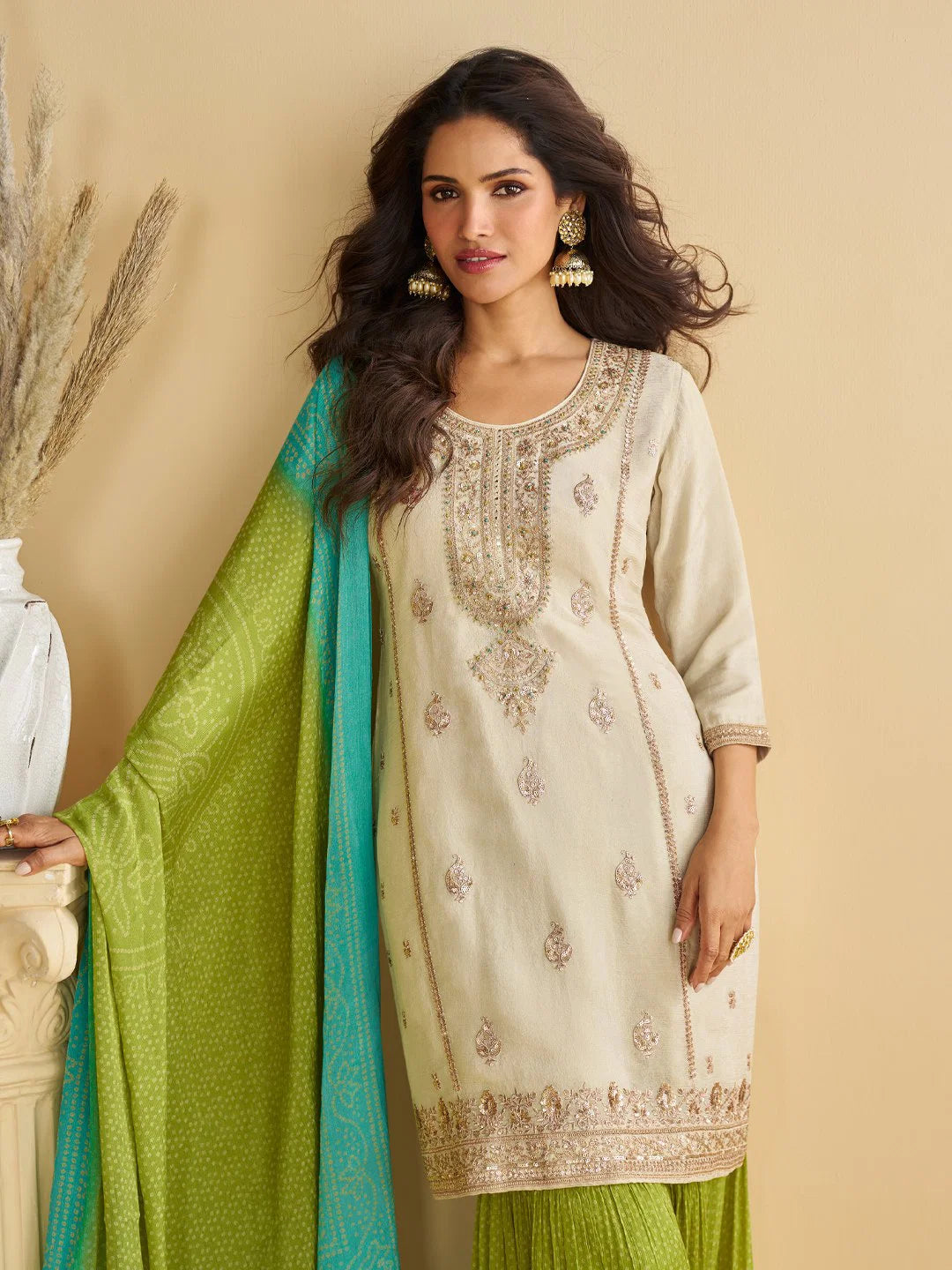 Kf 10069 Chinon Silk Digital Printed Salwar Suit Collection