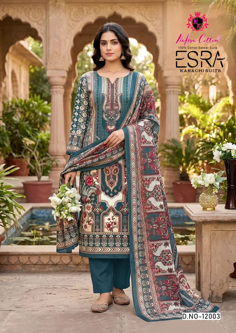Nafisa Cotton Esra Vol 12 Cotton Printed Karachi Dress Material Collection