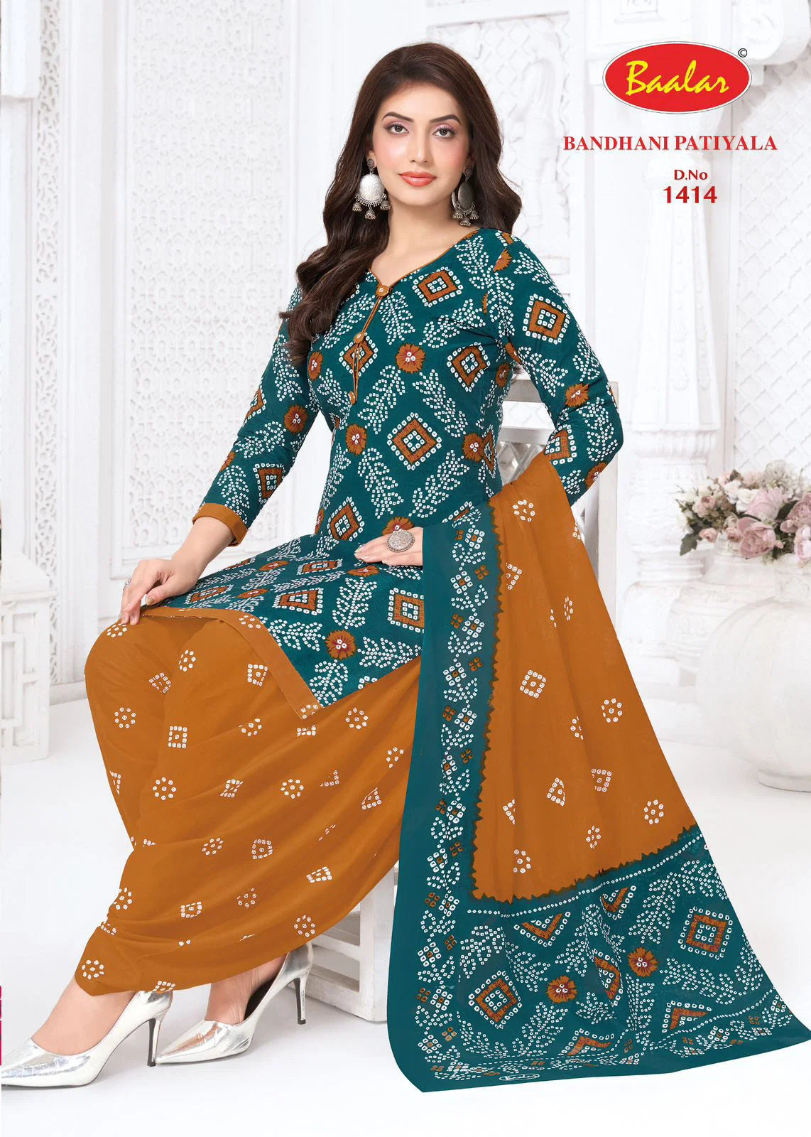 Baalar Bandhani Patiyala Vol 14 Cotton Printed Dress Material Collection