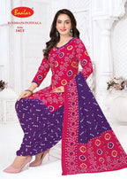 Baalar Bandhani Patiyala Vol 14 Cotton Printed Dress Material Collection