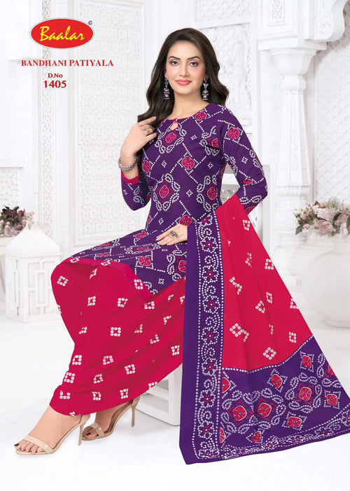 Baalar Bandhani Patiyala Vol 14 Cotton Printed Dress Material Collection