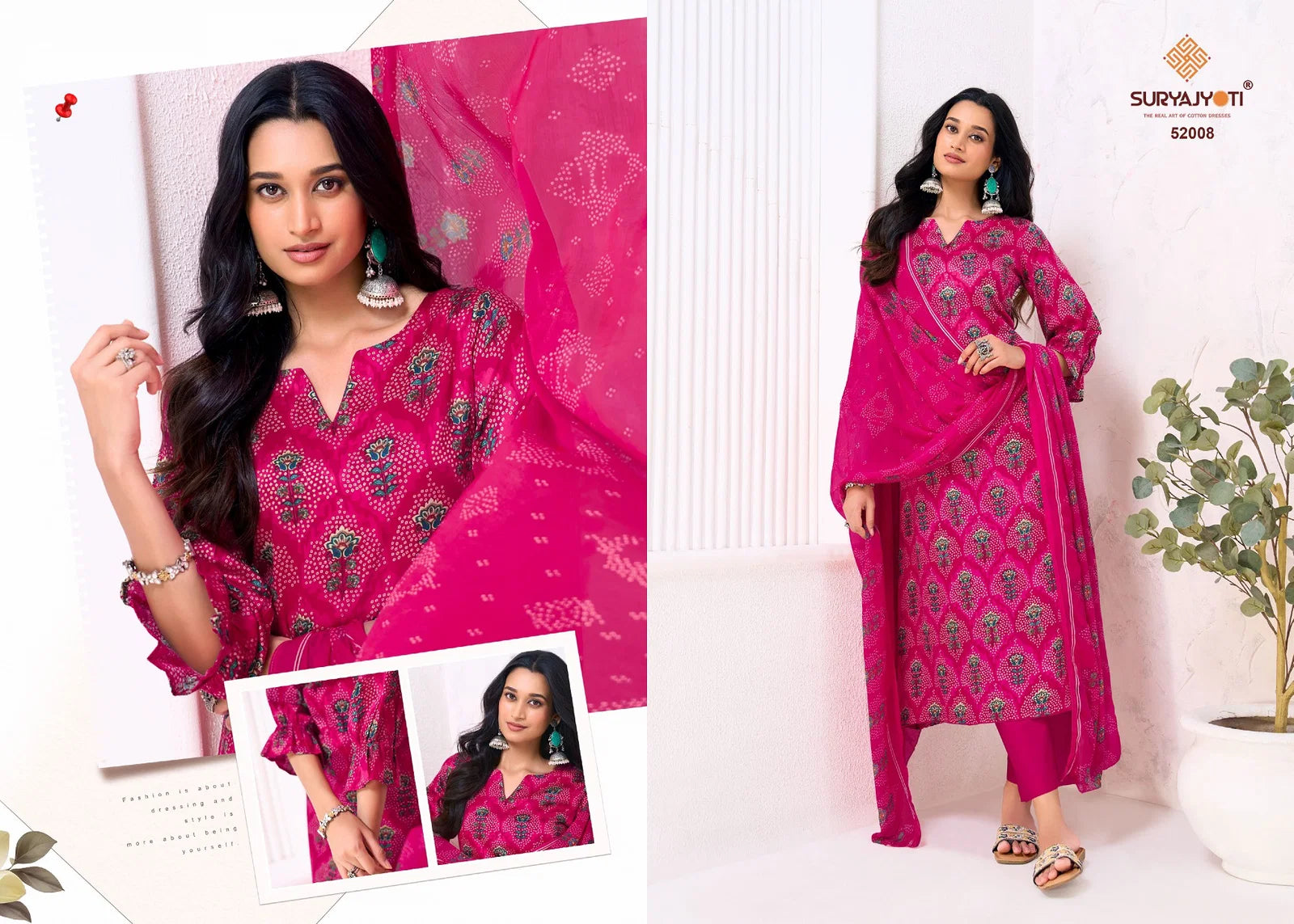 Suryajyoti Naishaa Vol 52 Jaam Satin Printed Dress Material Collection