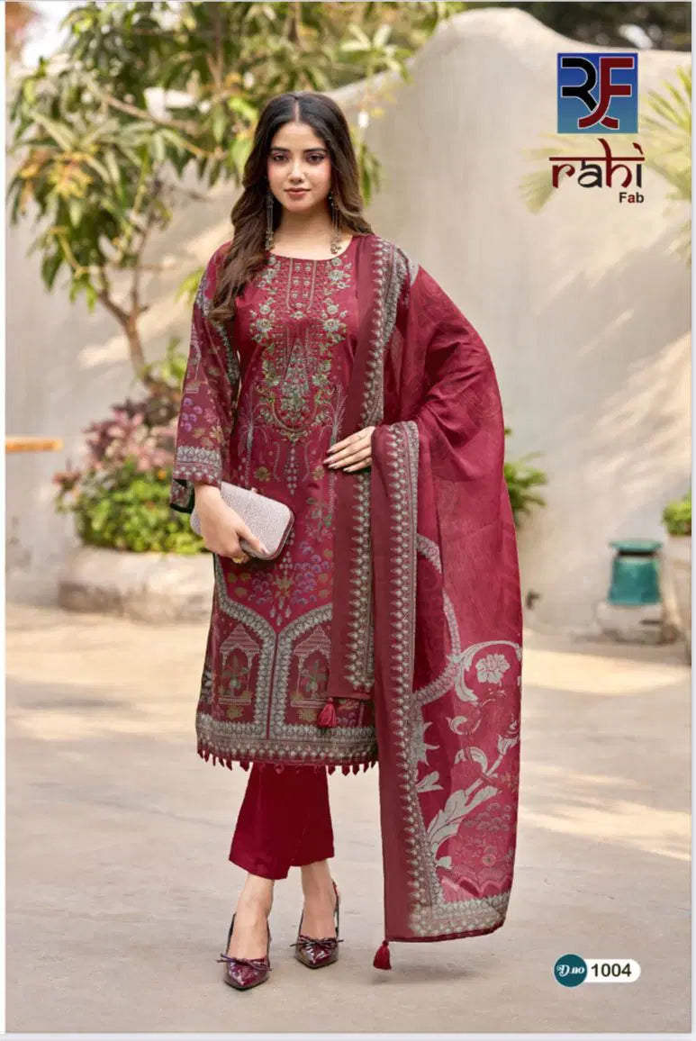 Rahi Red Orchid Vol 1 Cotton Karachi Dress Material Collection