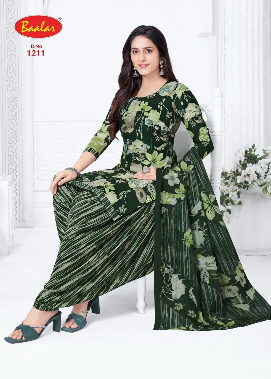 Baalar Cristal Patiyala Vol 12 Cotton Printed Dress Material
