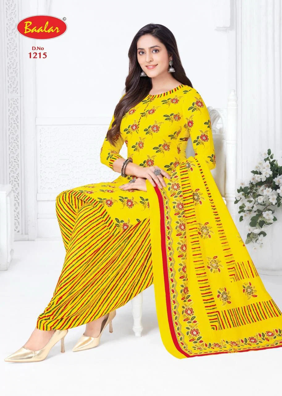 Baalar Cristal Patiyala Vol 12 Cotton Printed Dress Material