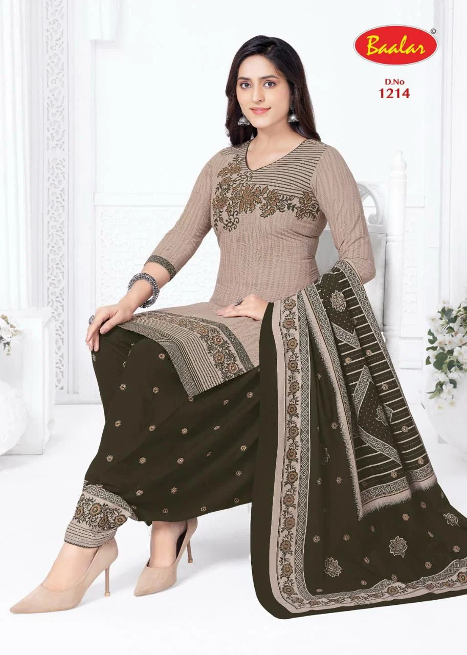 Baalar Cristal Patiyala Vol 12 Cotton Printed Dress Material