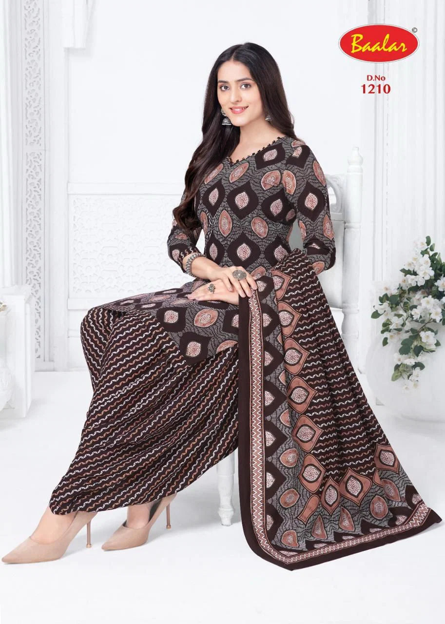 Baalar Cristal Patiyala Vol 12 Cotton Printed Dress Material