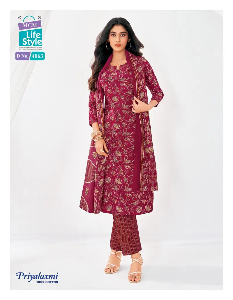 Mcm Priyalaxmi Vol 40 Cotton Printed Fancy Dress Material