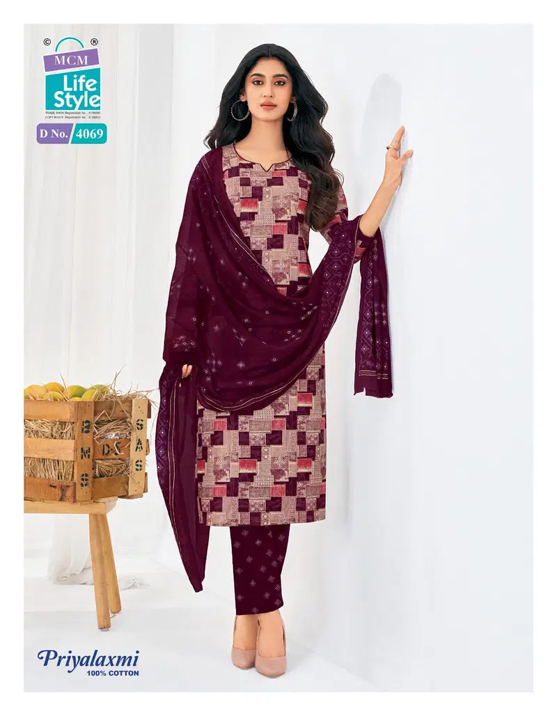 Mcm Priyalaxmi Vol 40 Cotton Printed Fancy Dress Material
