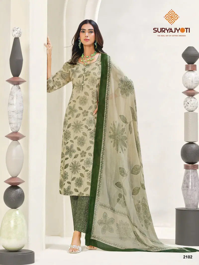 Suryajyoti Zion Cotton Vol 21 Cotton Printed Dress Material Collection