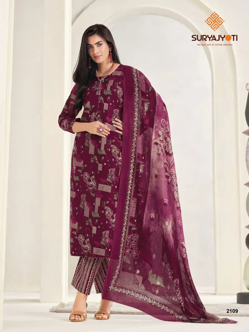 Suryajyoti Zion Cotton Vol 21 Cotton Printed Dress Material Collection