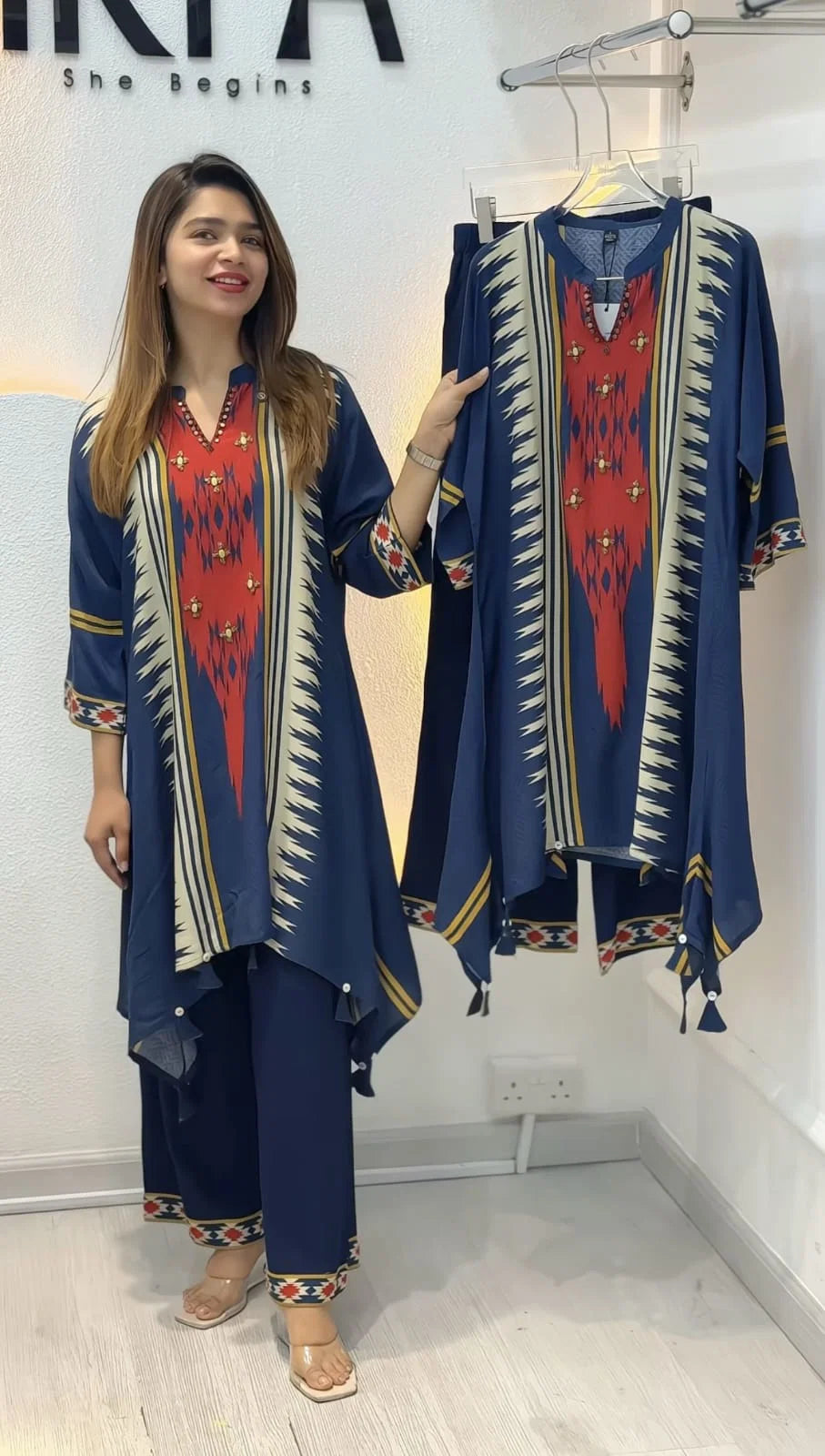 Yd 069 Muslin Cotton Printed Fancy Kurti With Bottom Collection