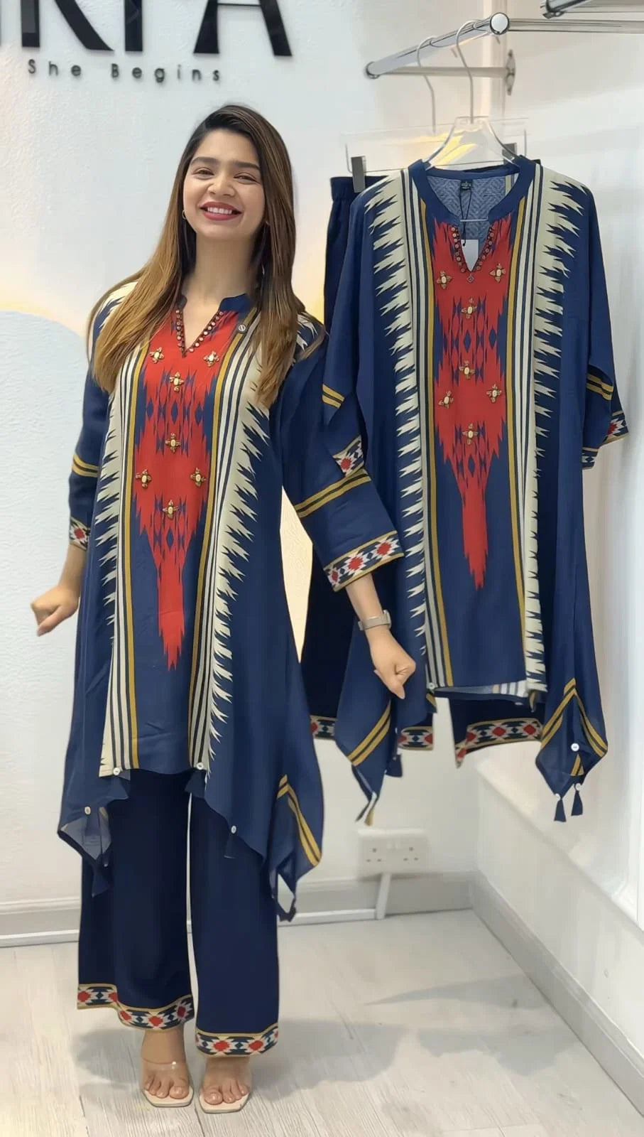 Yd 069 Muslin Cotton Printed Fancy Kurti With Bottom Collection