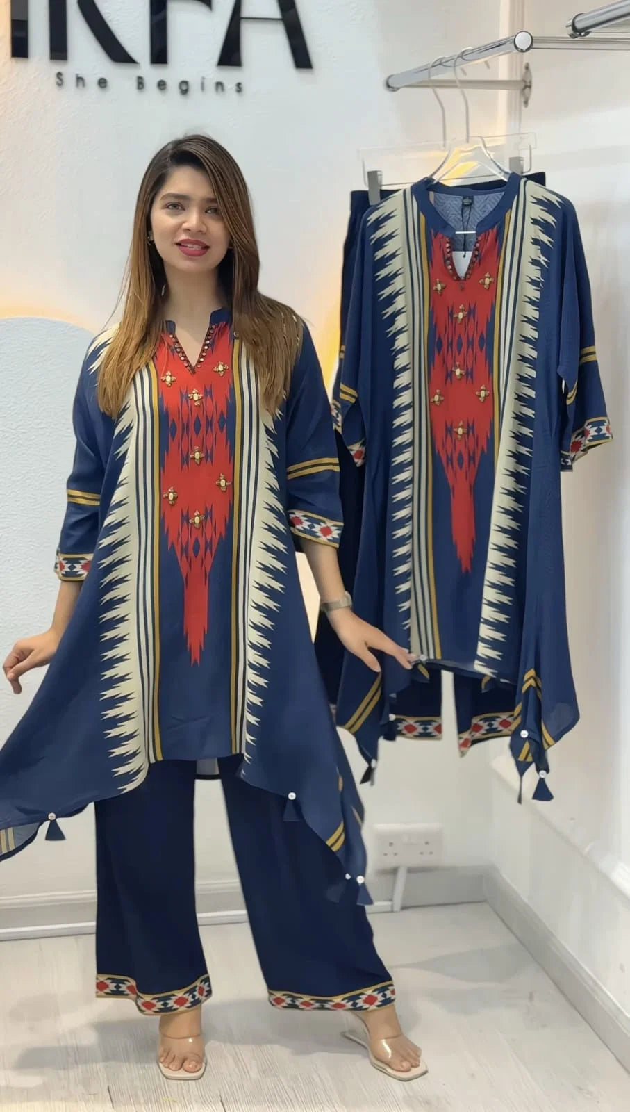 Yd 069 Muslin Cotton Printed Fancy Kurti With Bottom Collection