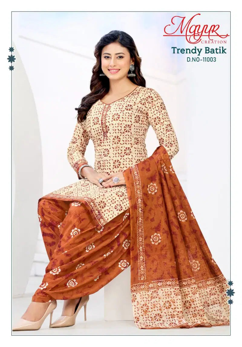 Mayur Trendy Batik Vol 11 Pure Cotton Printed Dress Material Collection
