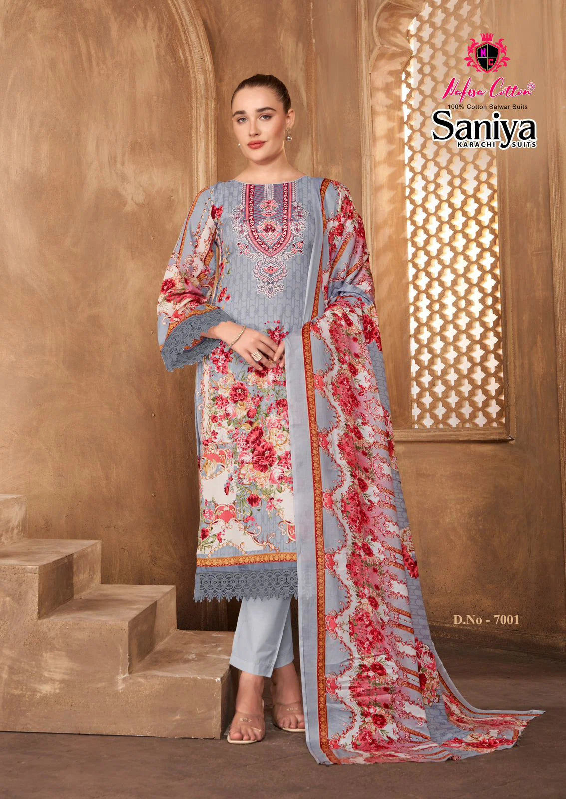 Nafisa Saniya Vol 7 Cotton Digital Printed Karachi Dress Material