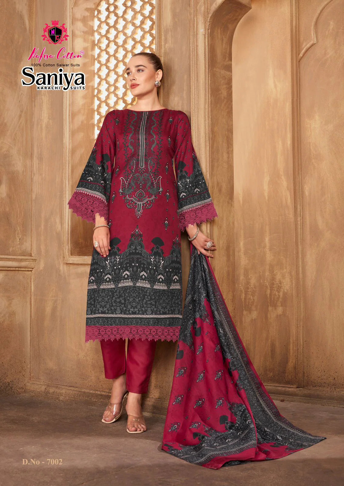 Nafisa Saniya Vol 7 Cotton Digital Printed Karachi Dress Material