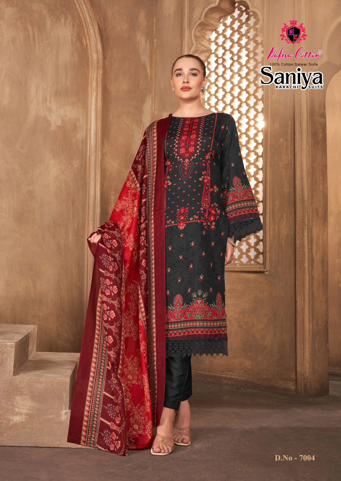 Nafisa Saniya Vol 7 Cotton Digital Printed Karachi Dress Material