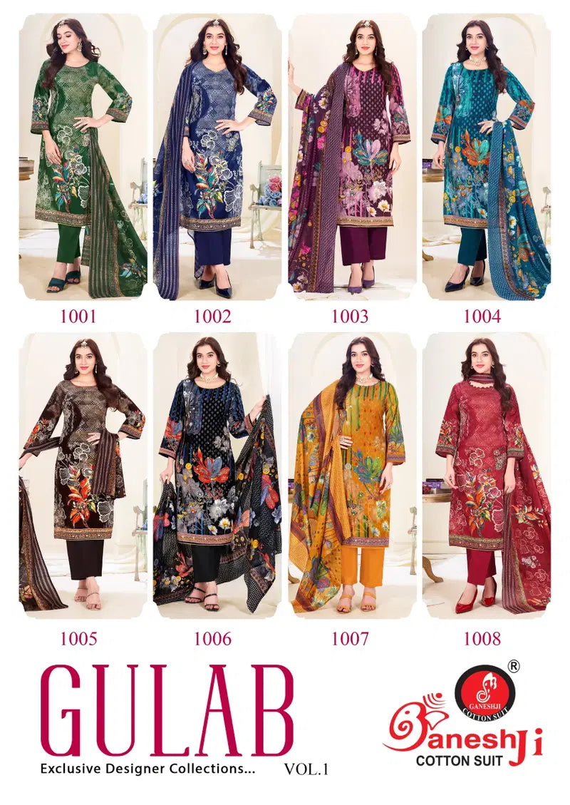 Ganeshji Gulab Vol 2 Cotton Digital Printed Dress Material Collection