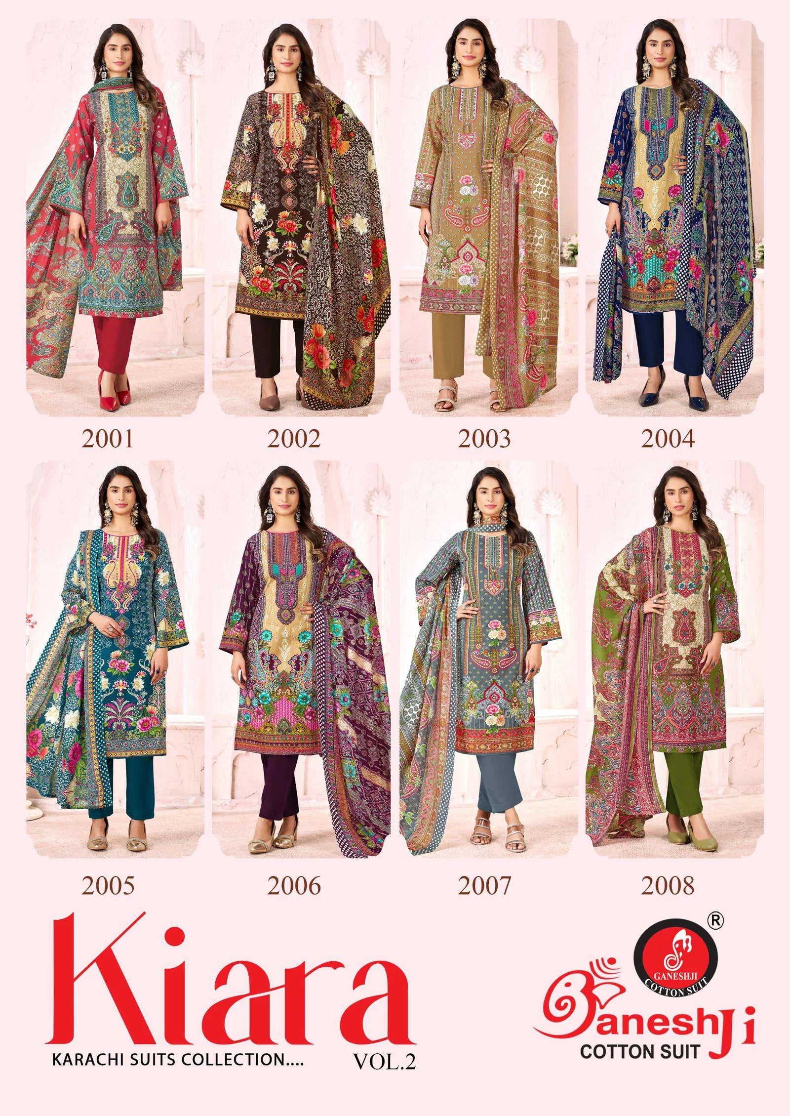 Ganeshji Kiara Vol 2 Cotton Printed Karachi Dress Material Collection