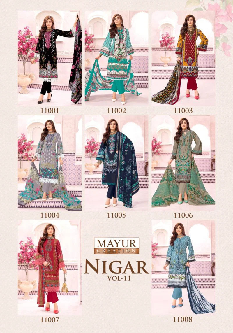 Mayur Nigar Vol 11 Readymade Cotton Karachi Kurti Pant With Dupatta