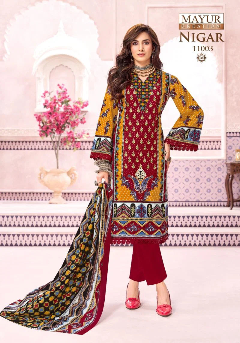 Mayur Nigar Vol 11 Readymade Cotton Karachi Kurti Pant With Dupatta