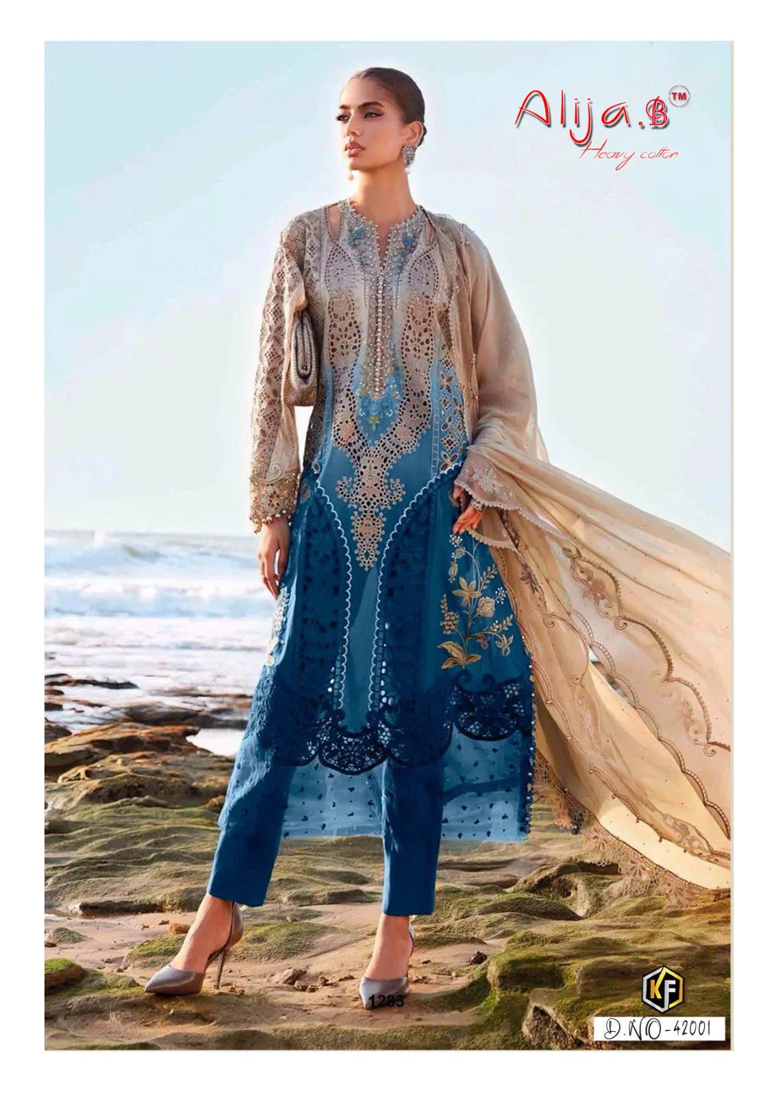 Keval Alija B Vol 42 Lawn Cotton Printed Karachi Dress Material ₹ 2580