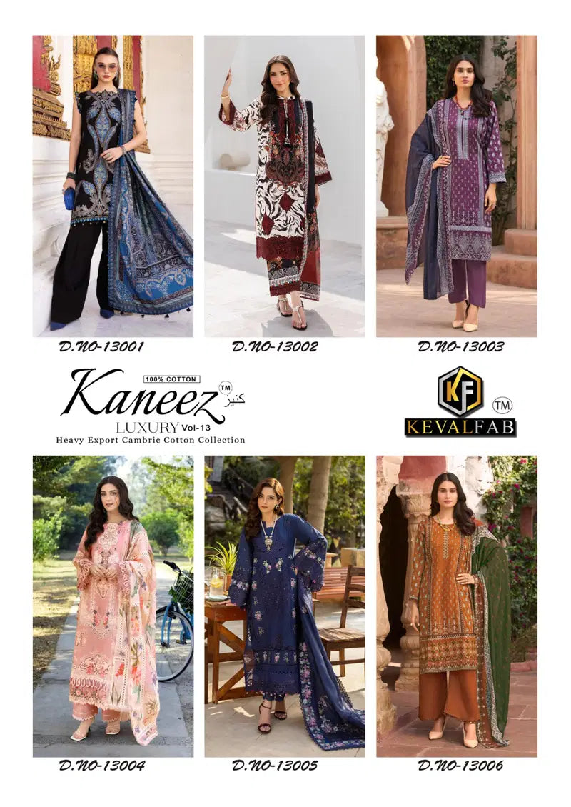 Keval Kaneez Vol 13 Cotton Karachi Readymade Kurti Pant With Dupatta