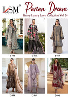 Lsm Parian Dream Vol 24 Lawn Cotton Printed Karachi Dress Material