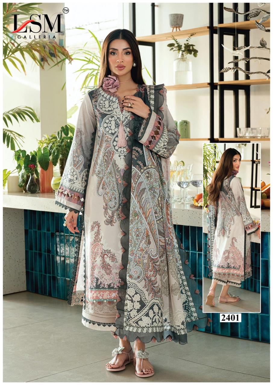 Lsm Parian Dream Vol 24 Lawn Cotton Printed Karachi Dress Material