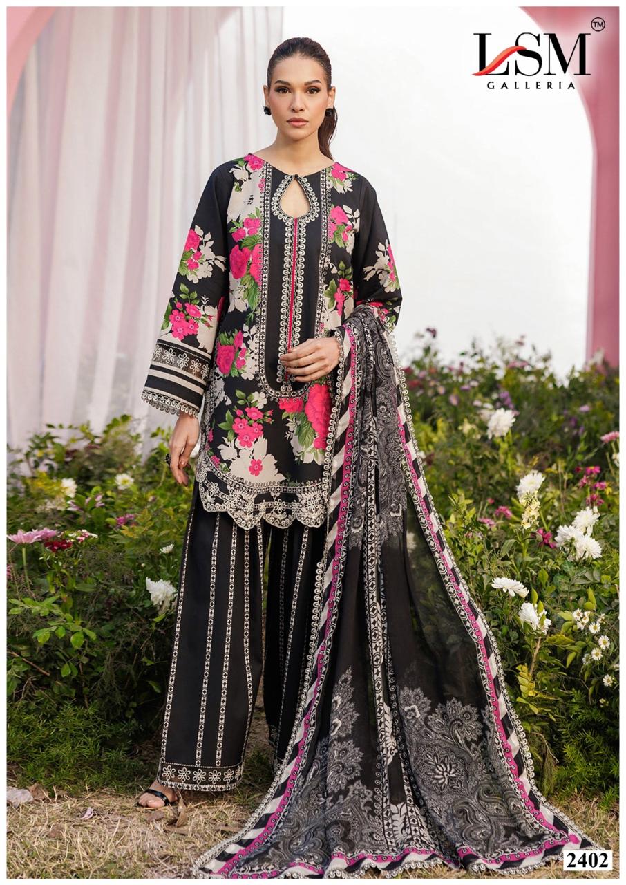 Lsm Parian Dream Vol 24 Lawn Cotton Printed Karachi Dress Material