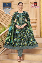 Ganpati Saiyaara Vol 3 Readymade Cotton Anarkali Kurti Set