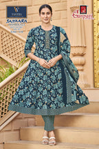 Ganpati Saiyaara Vol 3 Readymade Cotton Anarkali Kurti Set