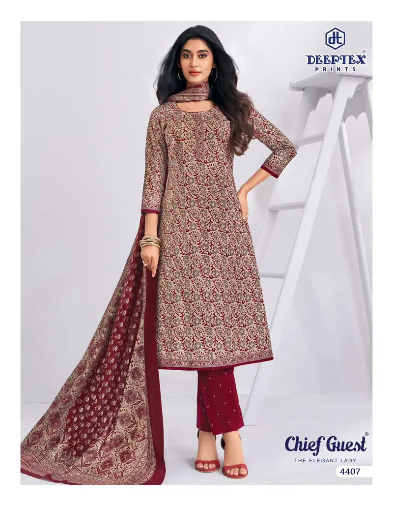 Deeptex Chief Guest Vol 44 Cotton Printed Fancy Dress Material