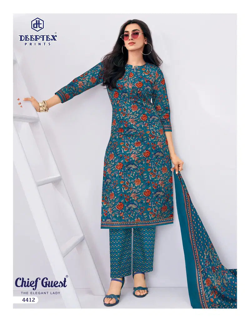 Deeptex Chief Guest Vol 44 Cotton Printed Fancy Dress Material