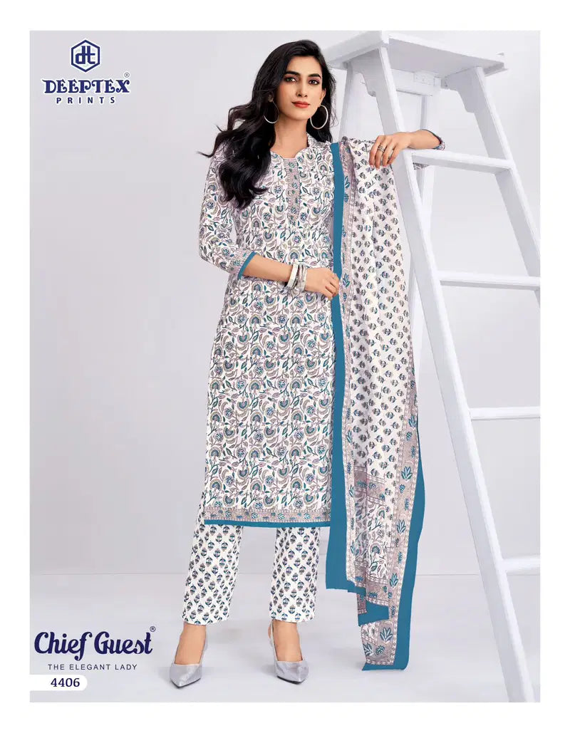 Deeptex Chief Guest Vol 44 Cotton Printed Fancy Dress Material
