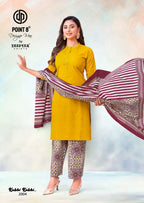 Deeptex Kabhi Kabhi Vol 2 Readymade Cotton Kurti Pant With Dupatta