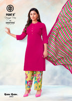 Deeptex Kabhi Kabhi Vol 2 Readymade Cotton Kurti Pant With Dupatta