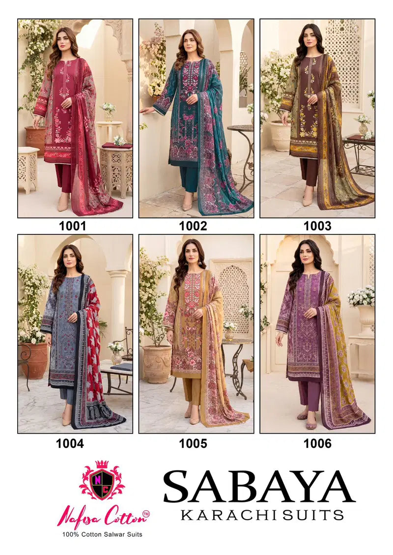 Nafisa Sabaya Vol 1 Cotton Printed Karachi Dress Material Collection
