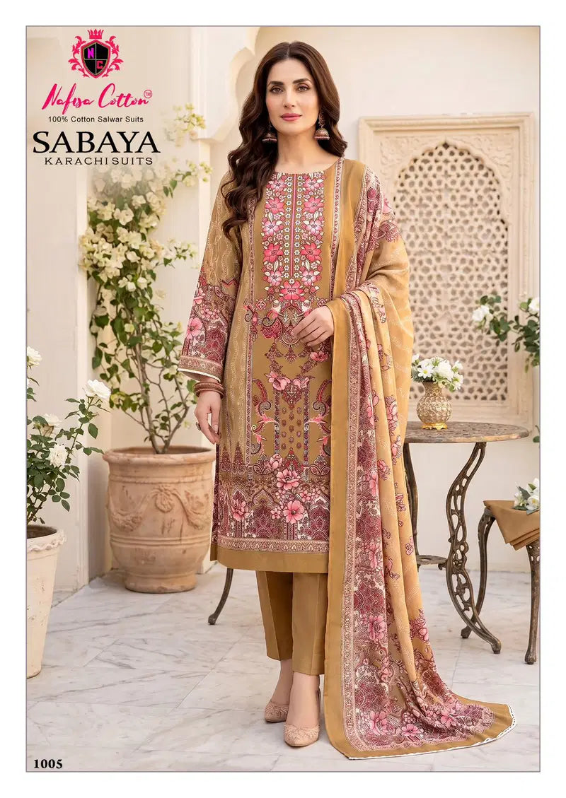 Nafisa Sabaya Vol 1 Cotton Printed Karachi Dress Material Collection