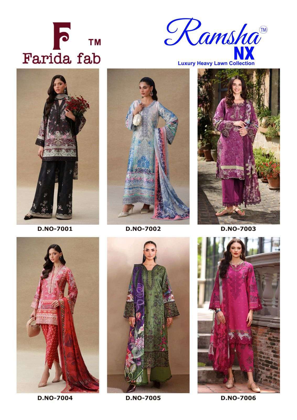 Farida Ramsha Nx Readymade Lawn Cotton Karachi Kurti Set