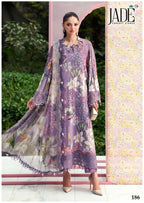 Jade Chevron Vol 19 Lawn Cotton Karachi Dress Material