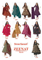 Shree Ganesh Zeenat Vol 6 Readymade Cotton Kurti Set Collection