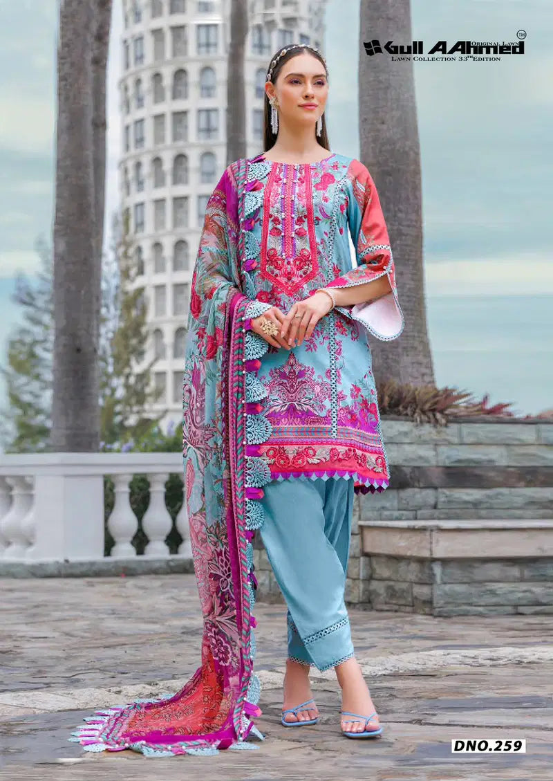 Gull A Ahmed Lawn Collection Vol 33 Lawn Cotton Karachi Dress Material