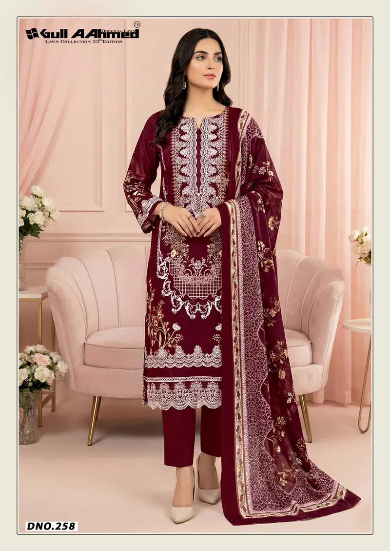 Gull A Ahmed Lawn Collection Vol 33 Lawn Cotton Karachi Dress Material