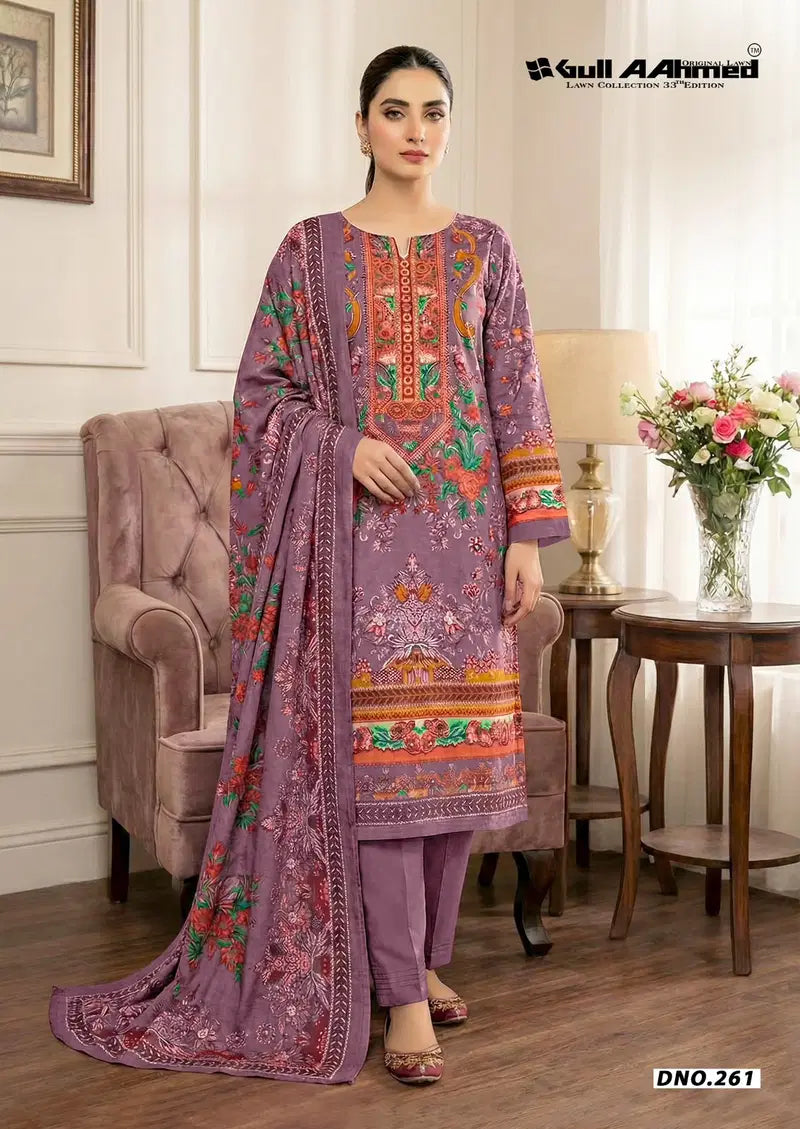 Gull A Ahmed Lawn Collection Vol 33 Lawn Cotton Karachi Dress Material