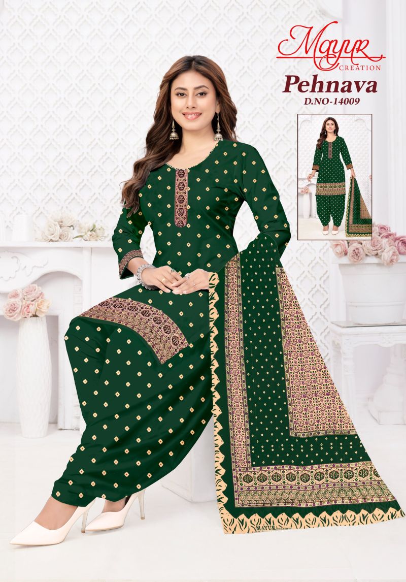 Mayur Pehnava Vol 14 Cotton Printed Fancy Dress Material